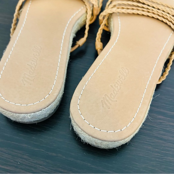 NEW MADEWELL The Kathryn Espadrille Slide Sandal in Leather Size 9 - Picture 5 of 9